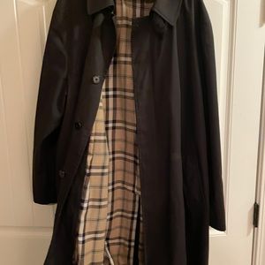 Men’s Kuppenheimer trench coat sz L black raincoat